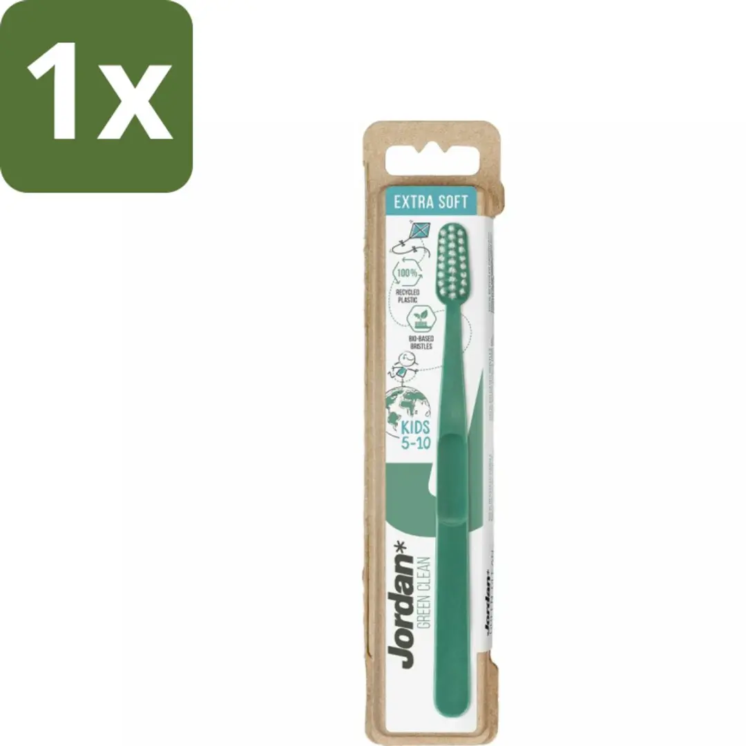 Jordan Green Clean Tandenborstel Extra Soft 5-10 Jaar
