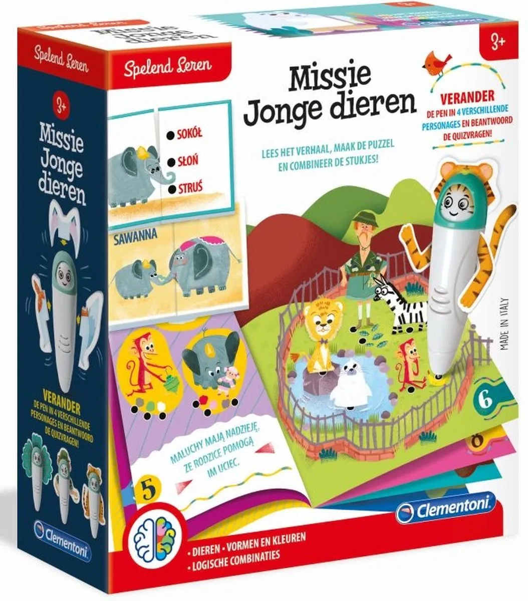 Clementoni Interactive Pen Puppies Puzzel - Multicolor - afbeelding 3 van 4