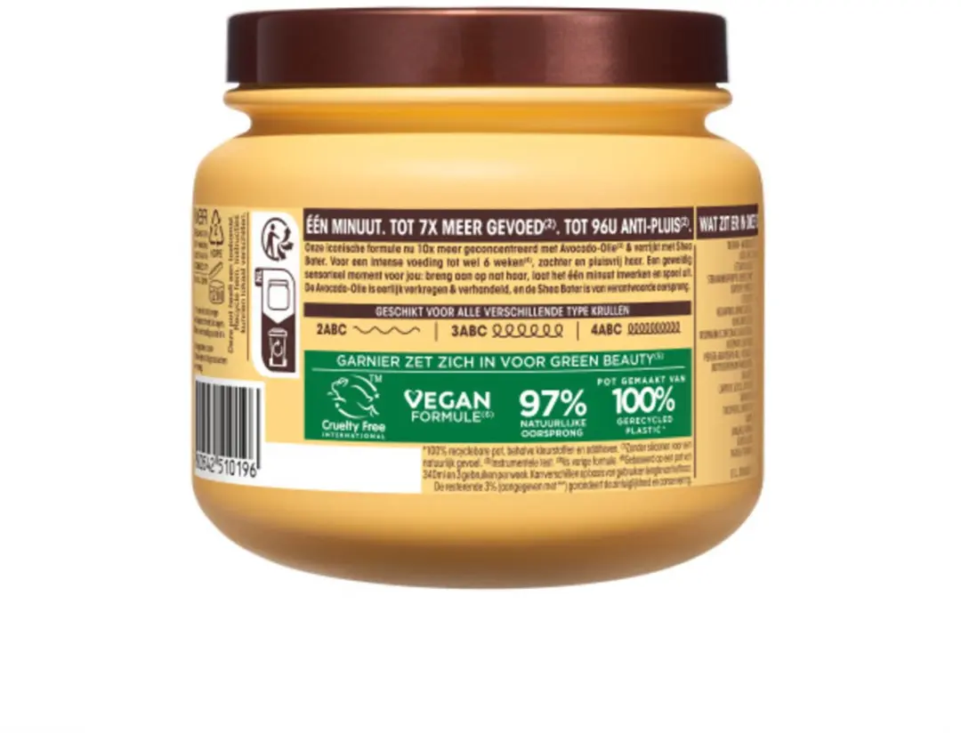 Garnier Loving Blends Haarmasker Avocado Olie & Shea Boter 340ml - 25 Stuks
