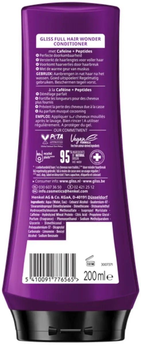 Gliss Conditioner Full Hair Wonder 200ml - 24 Stuks