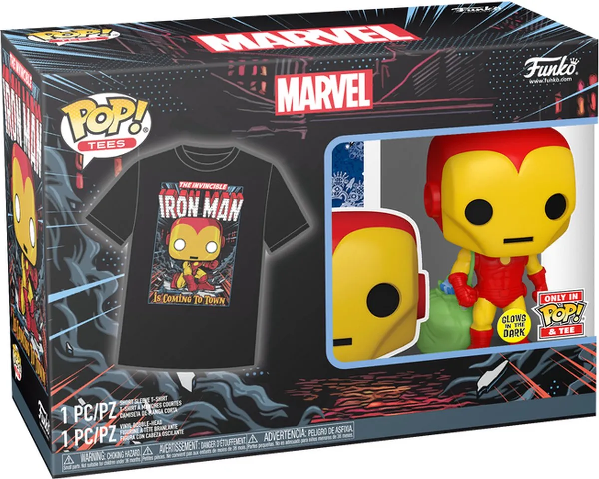 Funko Pop! Marvel Holliday Tee Box Iron Man #1282