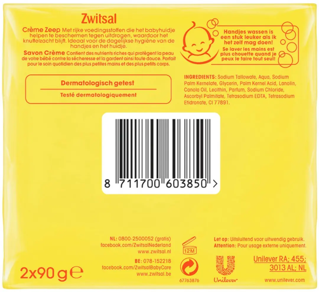 Zwitsal Babyzeep 720ml - 4 Stuks