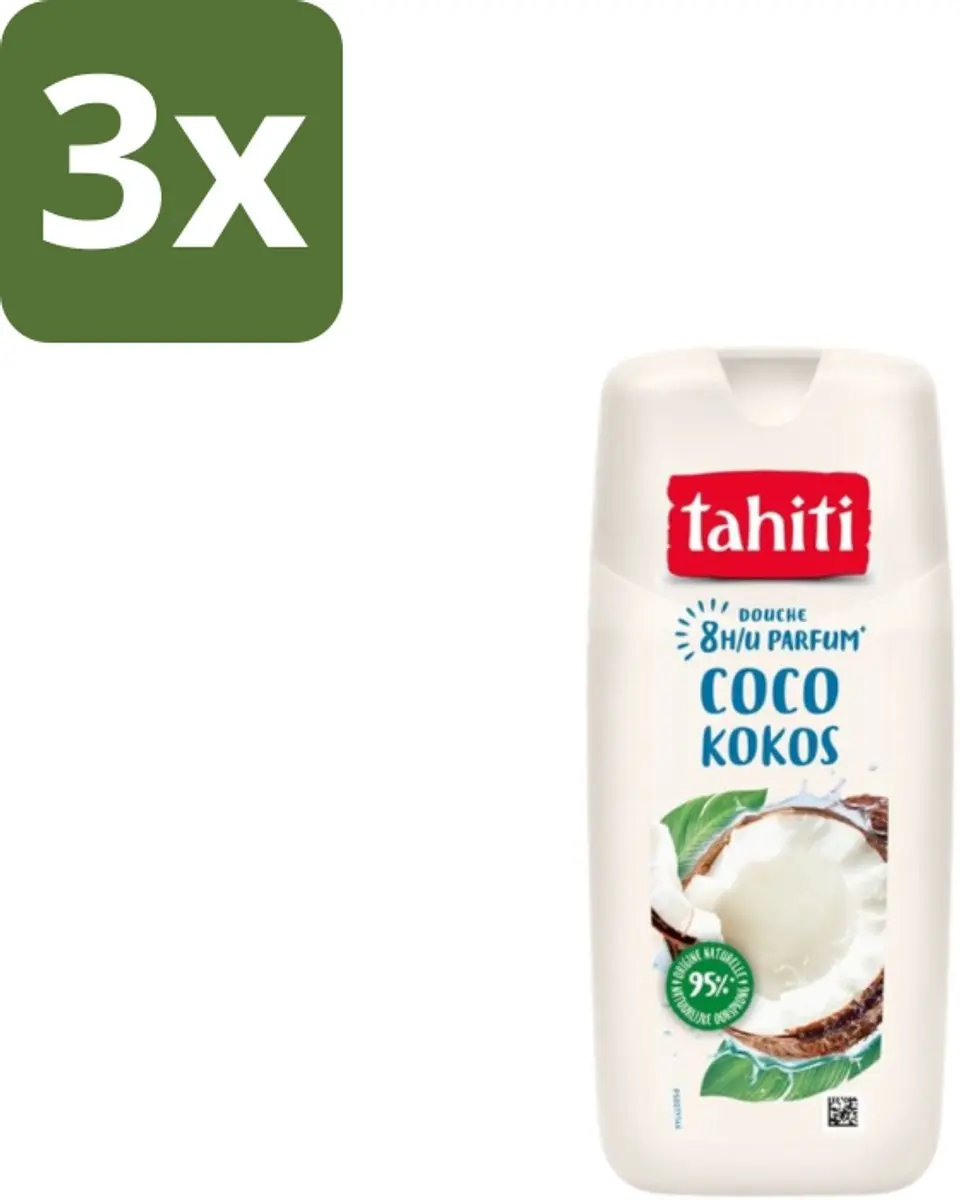 Tahiti Douchegel Kokos 315ml - 3 Stuks