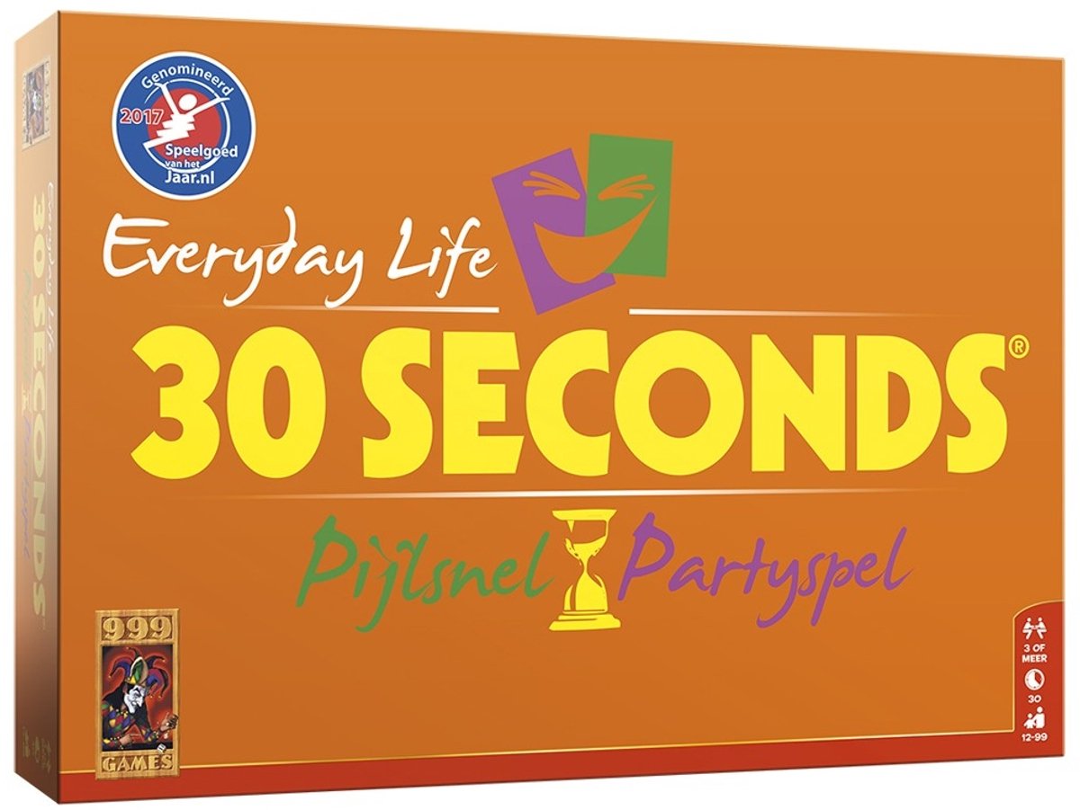 999 Games - 30 Seconds ® - Everyday Life - Partyspel - Met alledaagse begrippen - Gezelschapsspel - Actiespel - Nederlandstalig