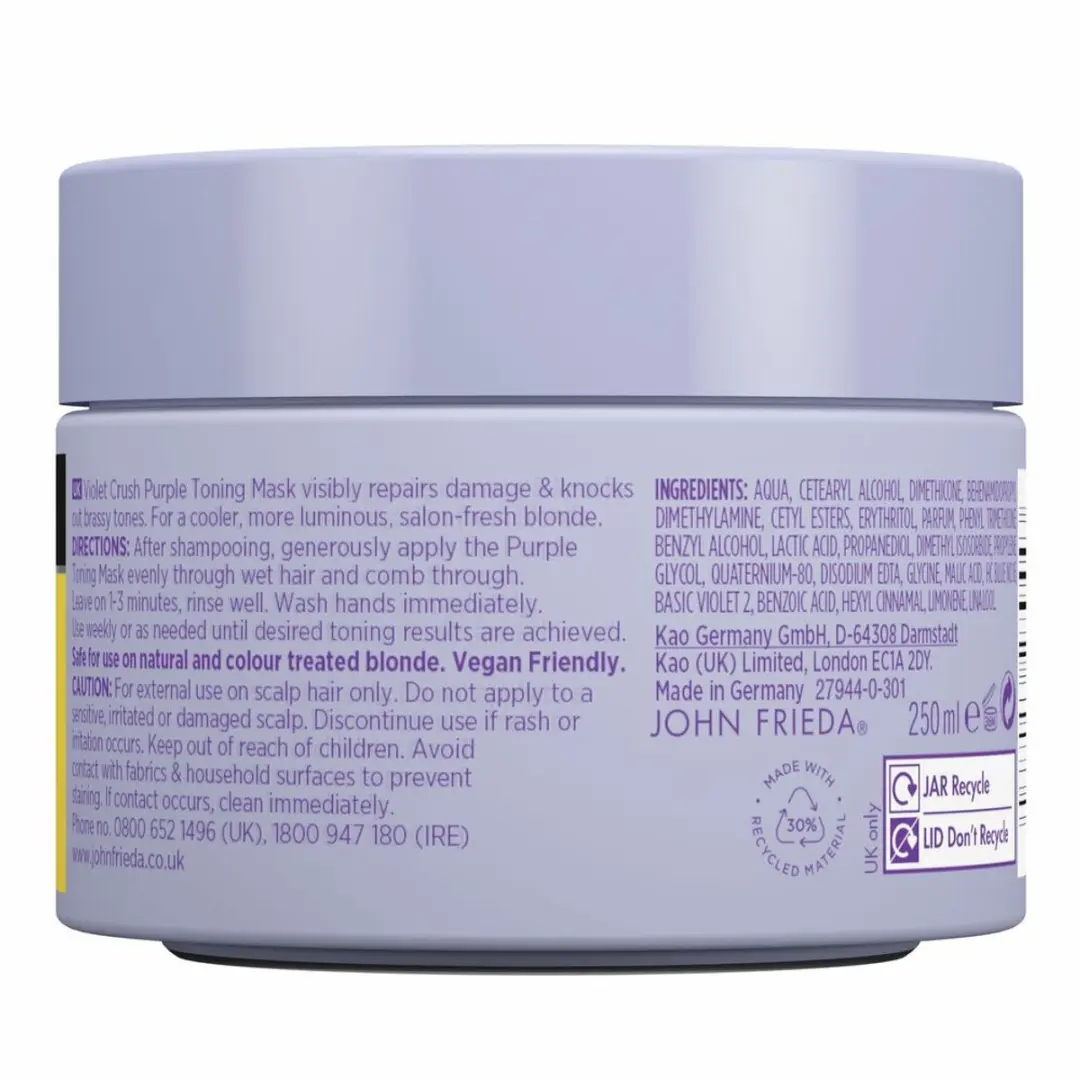 John Frieda Violet Crush Haarmasker 250ml - 7 Stuks