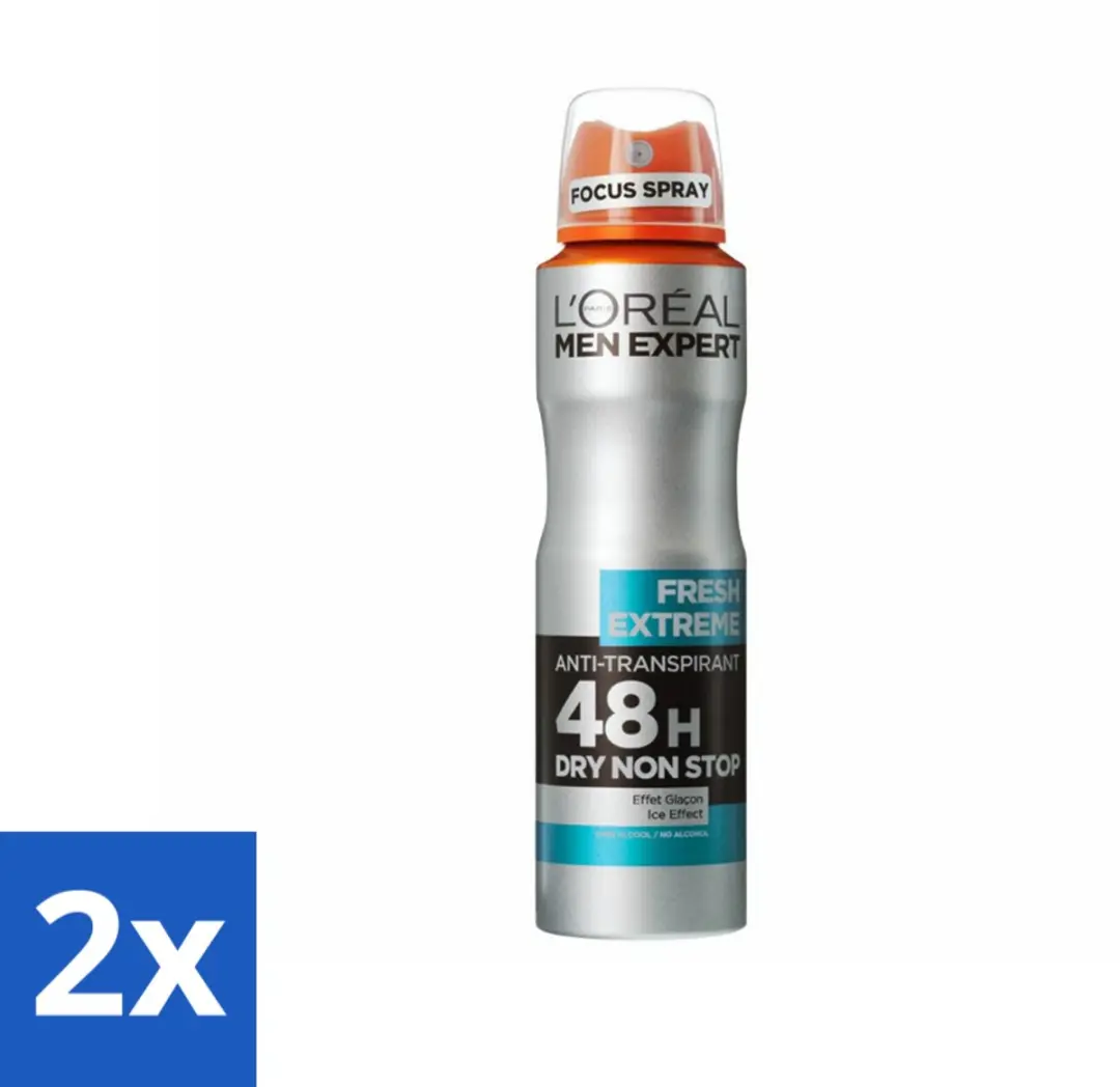 L'Oréal Men Expert Deodorant Spray Fresh Extreme 150ml - 2 Stuks