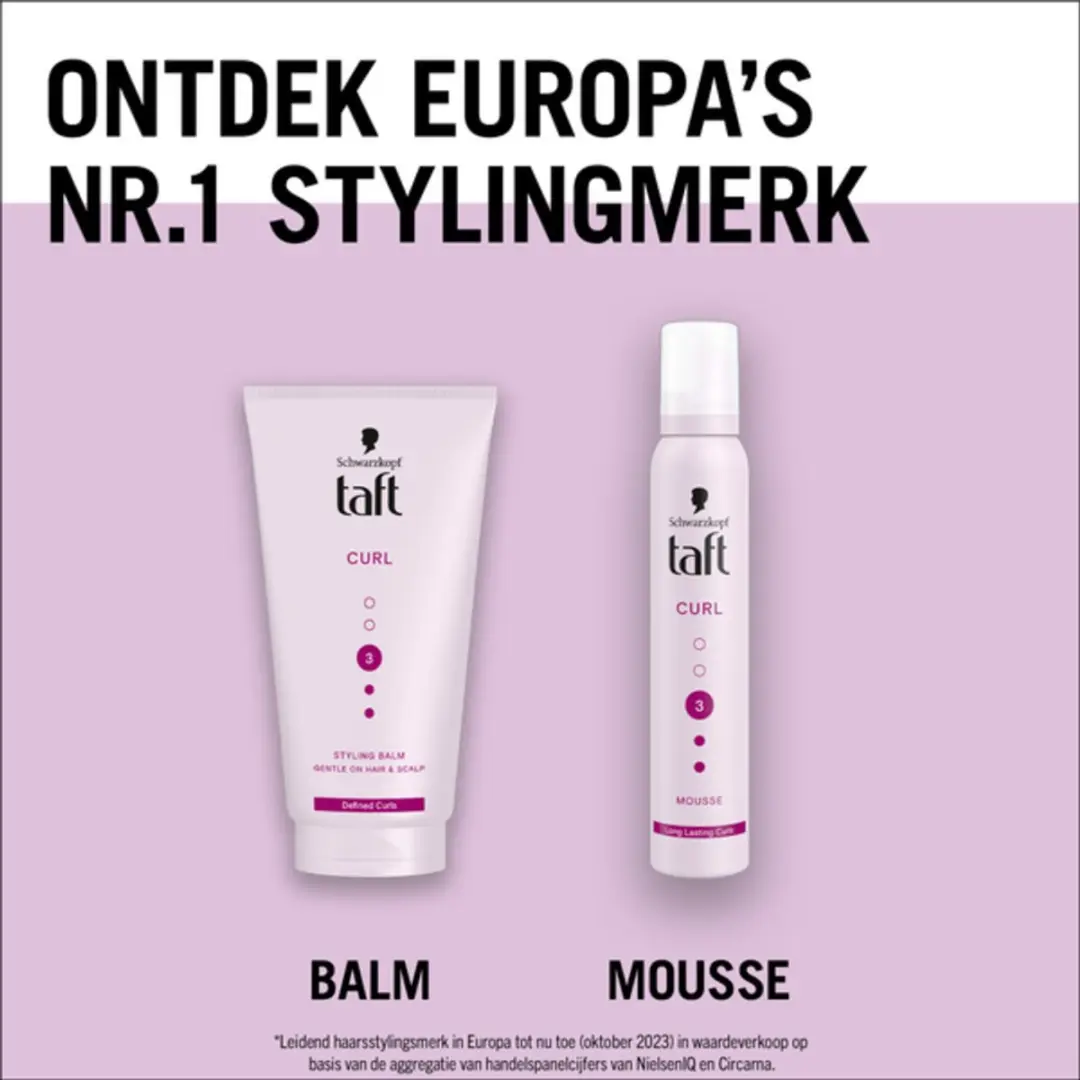 Taft Styling Balm Curl Hold 3 - 150ml - 24 Stuks