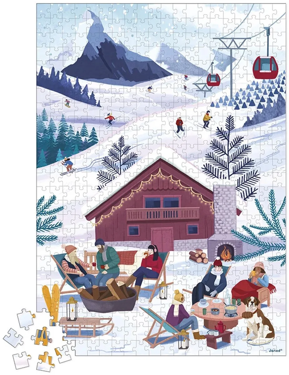 Janod Kidult Winter In De Bergen Puzzel 500 Stuks