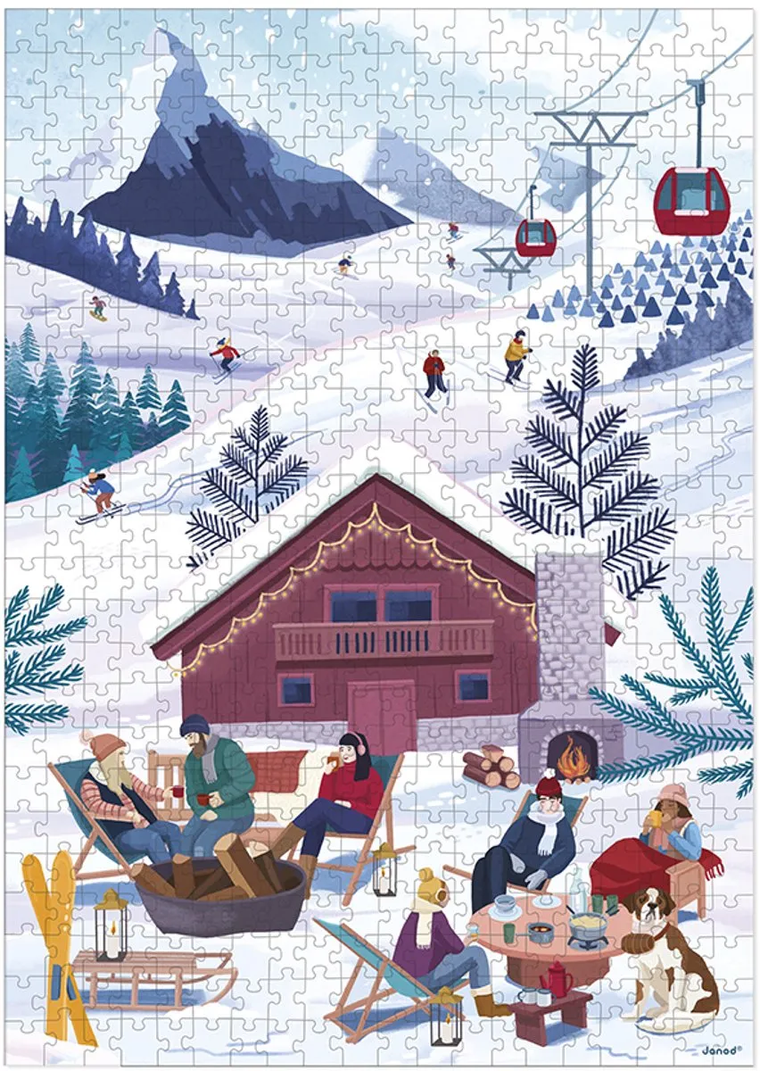 Janod Kidult Winter In De Bergen Puzzel 500 Stuks