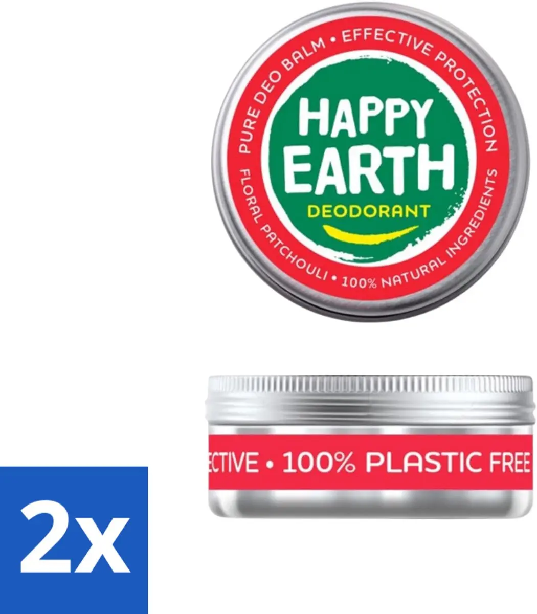 Happy Earth Deodorant Balm Floral Patchouli 45g