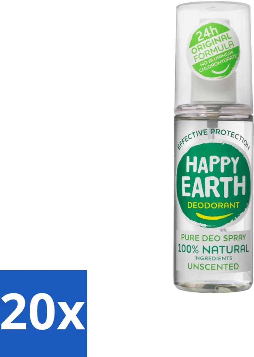 Happy Earth Deodorant Spray Unscented 100ml