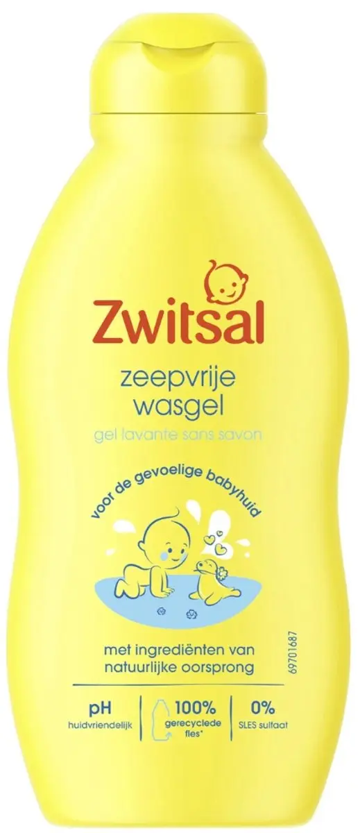 Zwitsal Zeepvrije Wasgel 200ml - Gevoelige Babyhuid