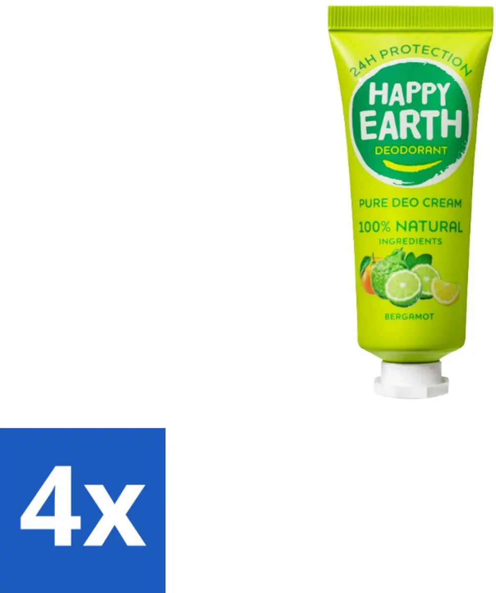 Happy Earth Deodorant Cream Bergamot 160ml
