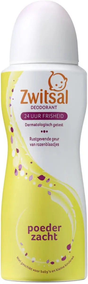 Zwitsal Poederzachte Deodorant Rozengeur 400ml - 4 Stuks
