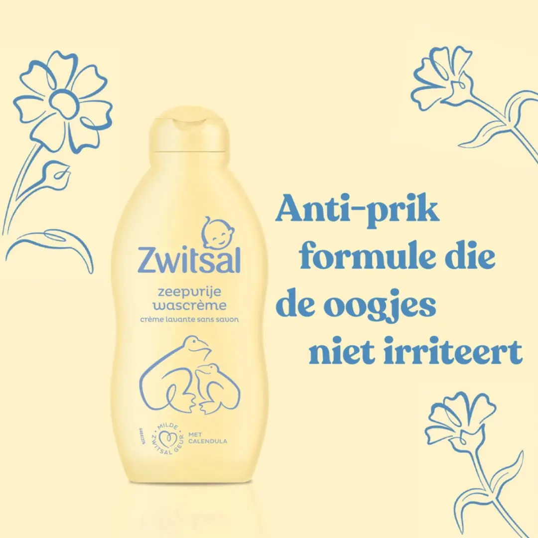Zwitsal Wascrème 200ml - 5 Stuks