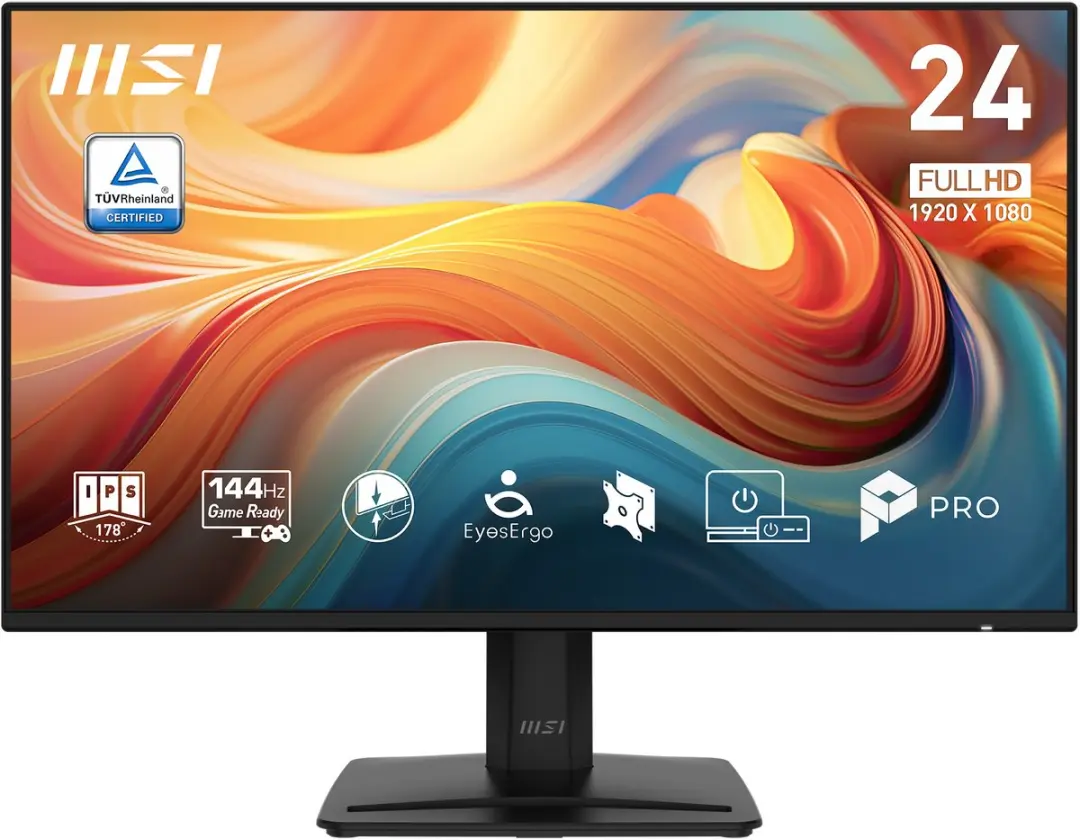 MSI PRO MP242 E14A Monitor - 24 inch 144Hz Full HD - Zwart