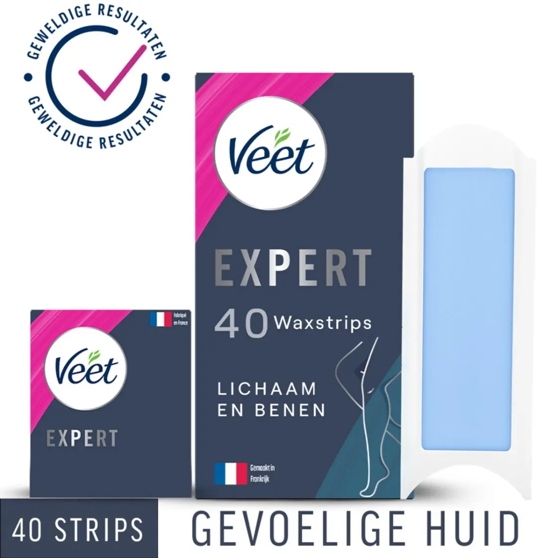 Veet Expert Koude Waxstrips Benen Sensitive - 40 Strips