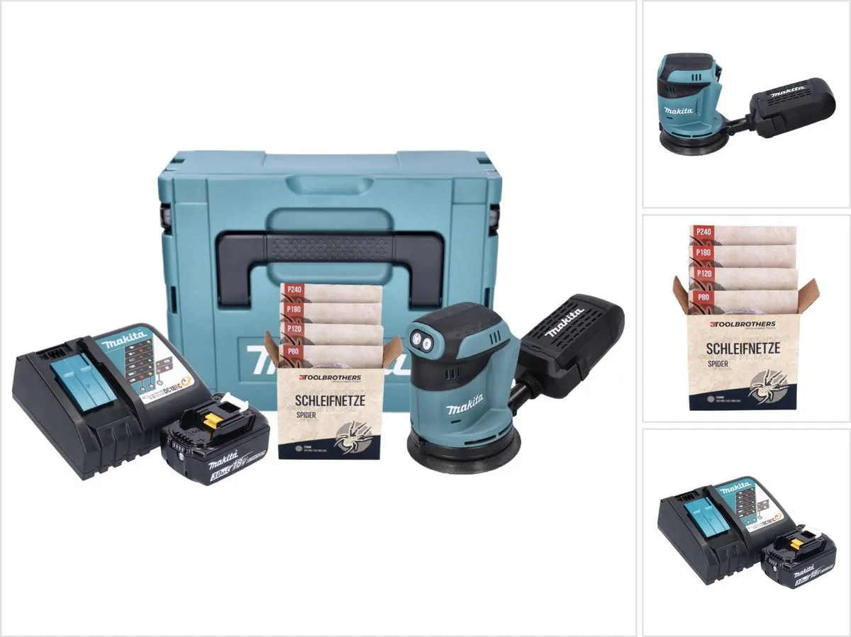 Makita DBO 180 RF1J Excentrische Schuurmachine 18V