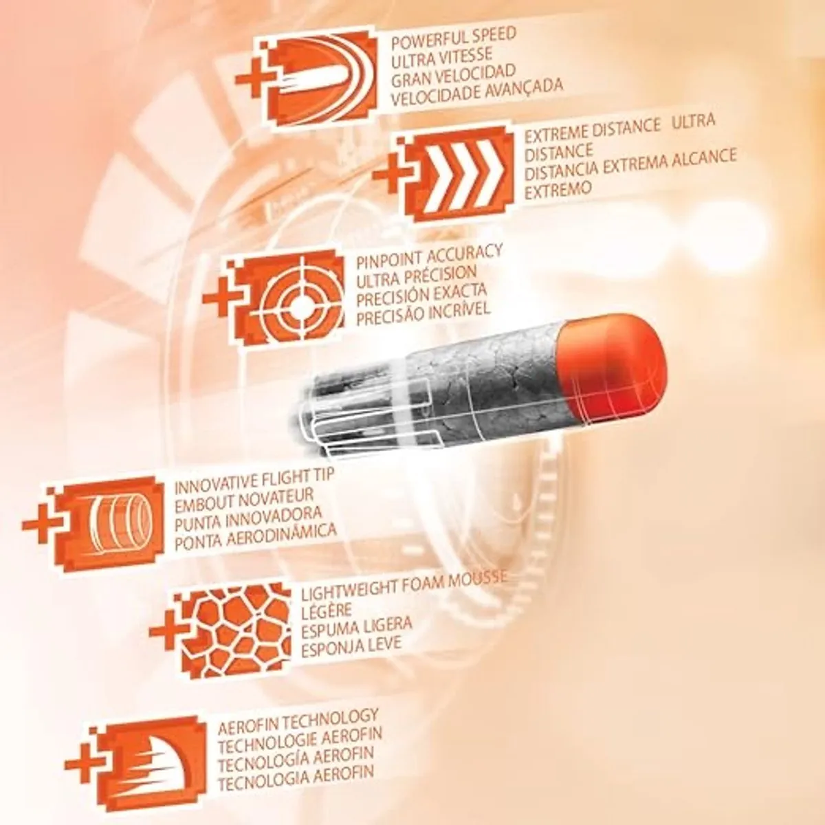Nerf Ultra Darts Refill Pack 80 Stuks - Grijs/Oranje