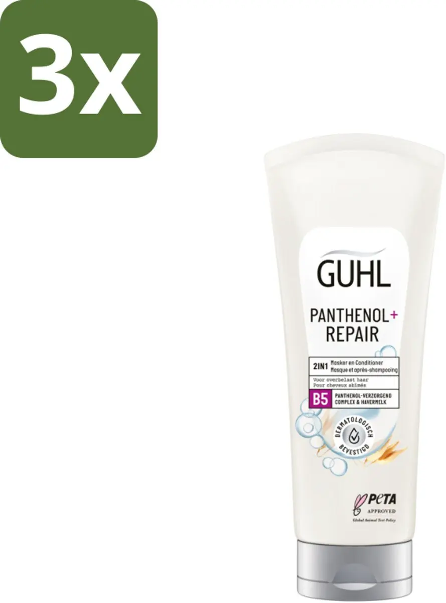 Guhl Panthenol+Repair Masker & Conditioner 200ml - 3 Stuks