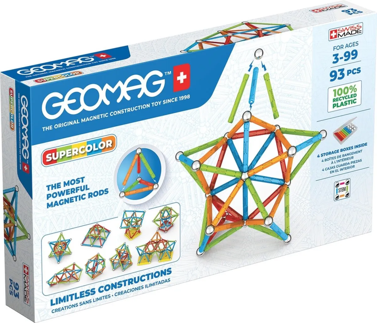 Geomag Super Color Recycled 93 Stukken