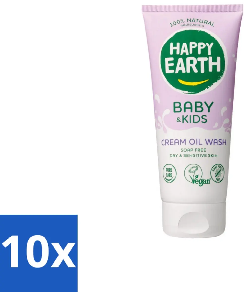Happy Earth Cream Oil Wash Babyolie 200ml