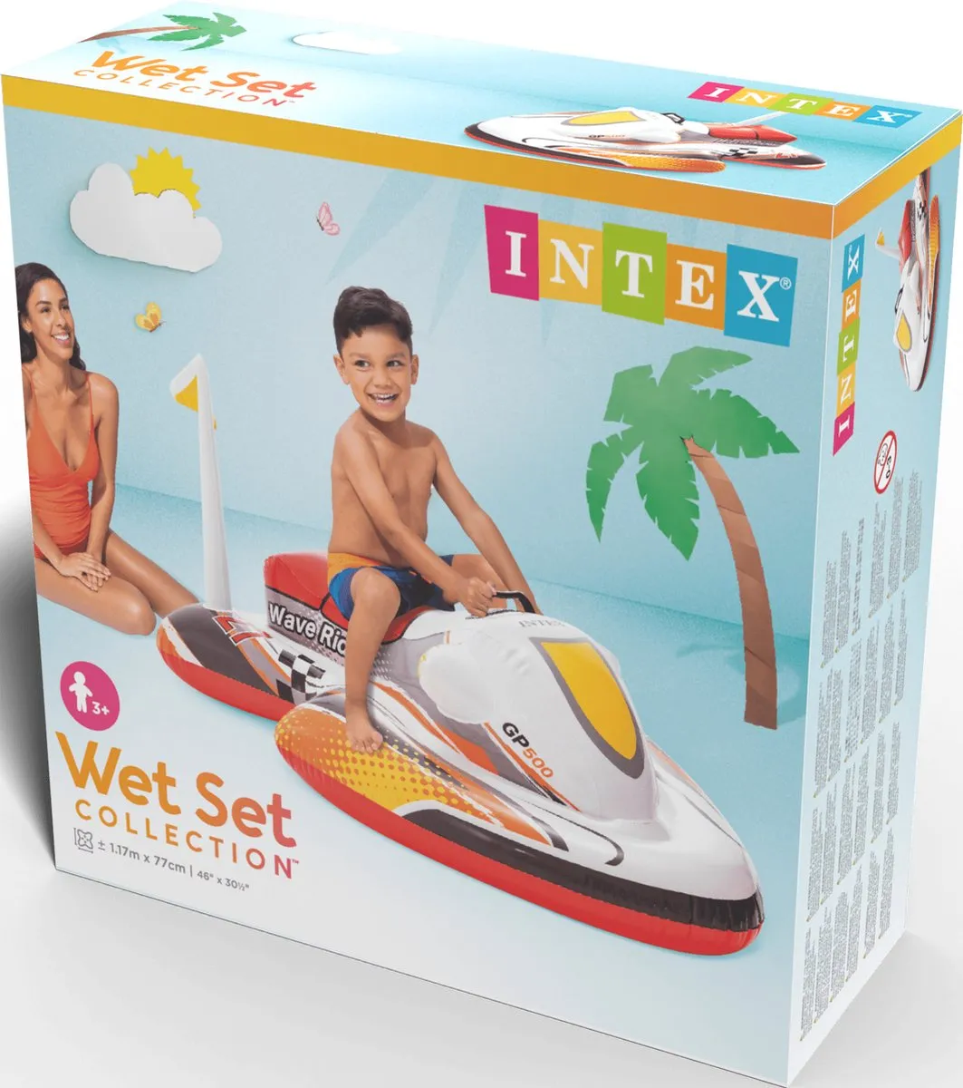 Intex Golfrijder Opblaasfiguur - 3+ - Rood/Geel/Zwart - afbeelding 6 van 6