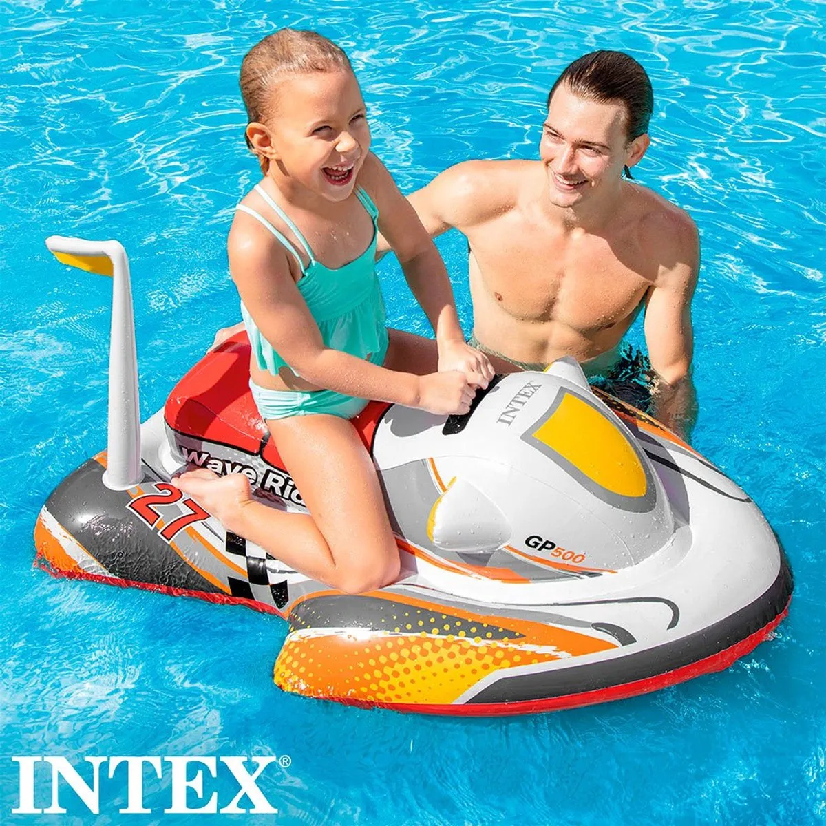 Intex Golfrijder Opblaasfiguur - 3+ - Rood/Geel/Zwart