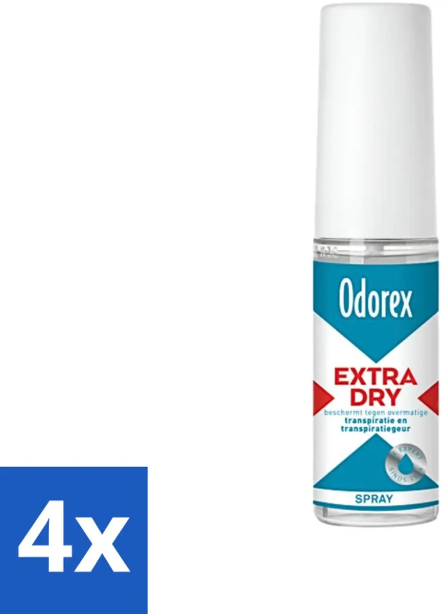 Odorex Extra Dry Pompspray 30ml - 120ml (4x30ml) - Parfumvrij