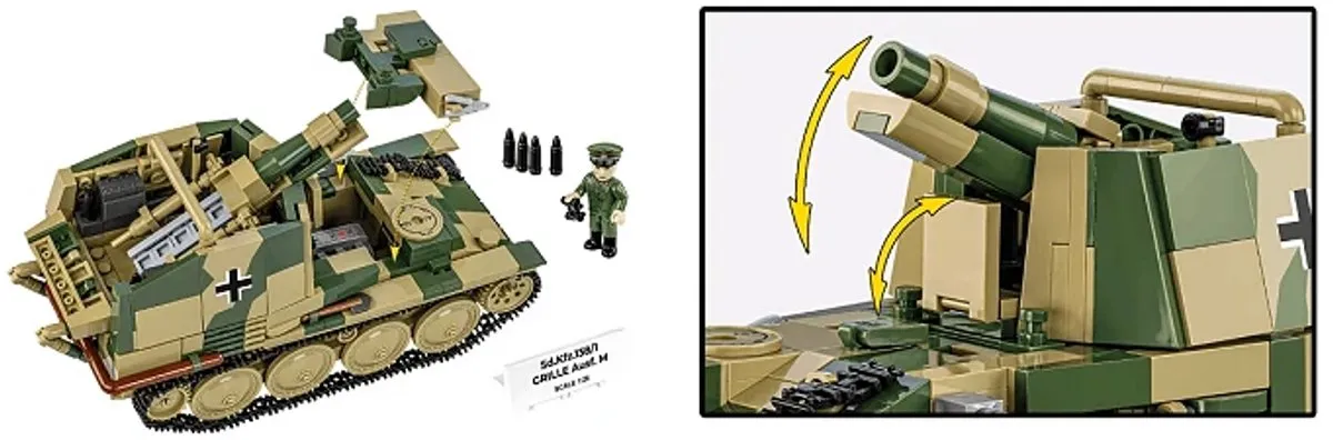 Cobi Sturmpanzer 38 (T) Grille Ausf. M 724-delig - 1 Figuur - Beige/Groen