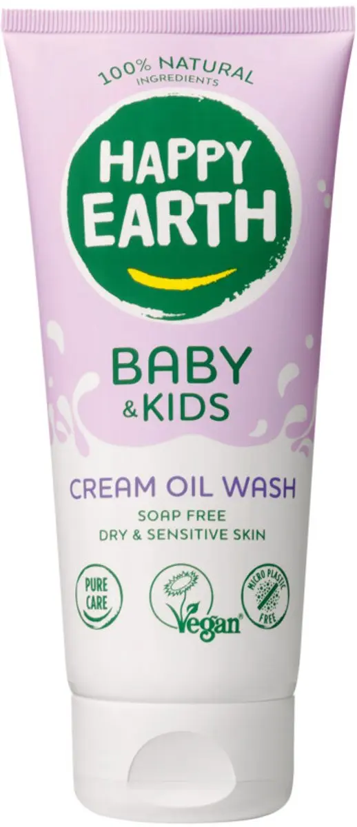 Happy Earth Cream Oil Wash Babyolie 200ml - 15 Stuks