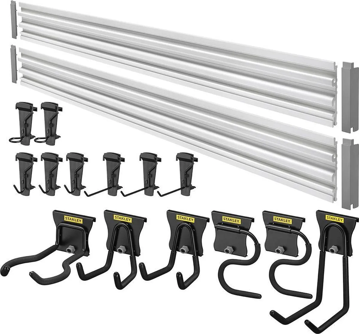 Stanley Track Wall Starterset 20-delig - Zwart/Wit/Geel