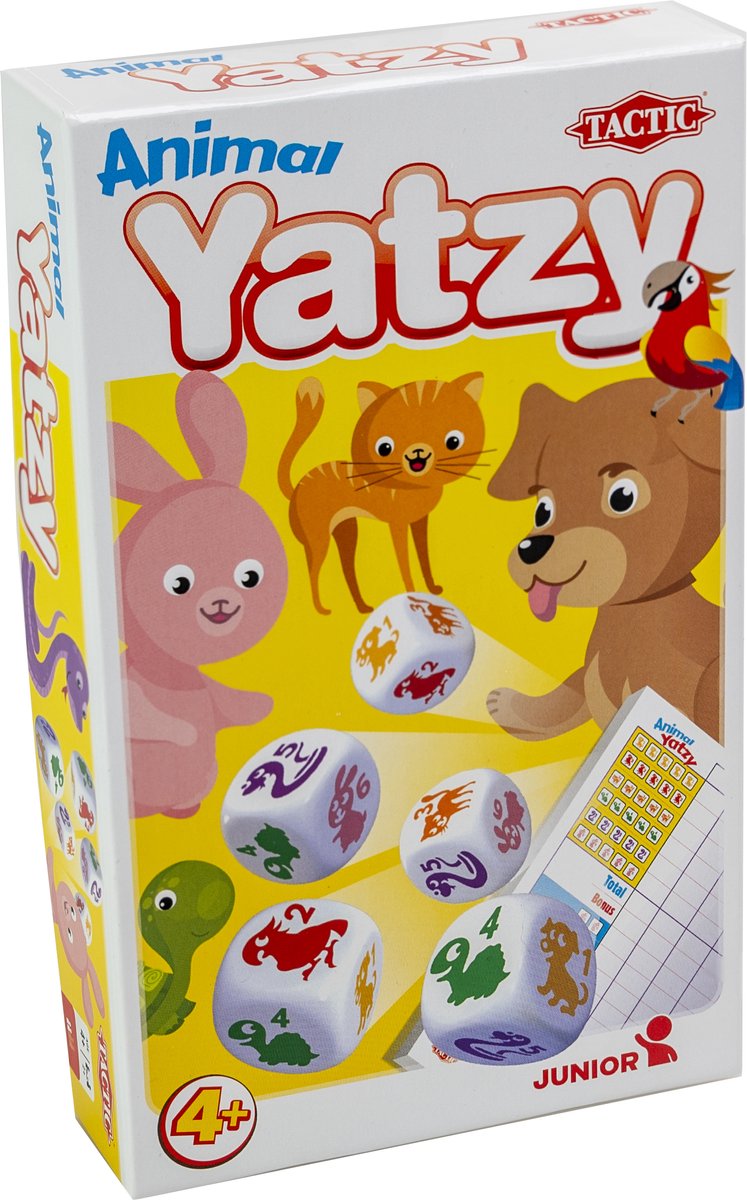 Tactic Dieren Yatzy – Bordspel – Compacte Editie – Dobbelspel voor Jong en Oud – Vanaf 4 Jaar – 2 of Meer Spelers