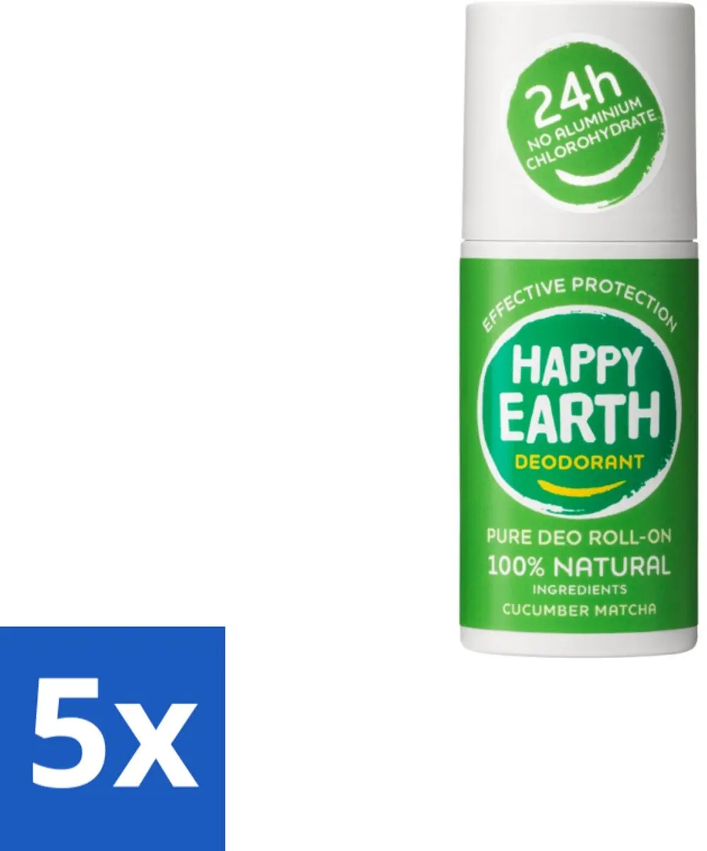 Happy Earth Cucumber Matcha Deodorant Roll-On