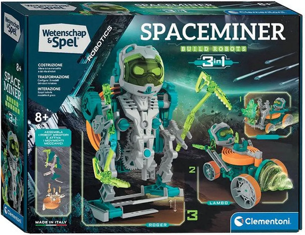 Clementoni Space Miner 3-in-1 Robot Bouwset - Multicolor