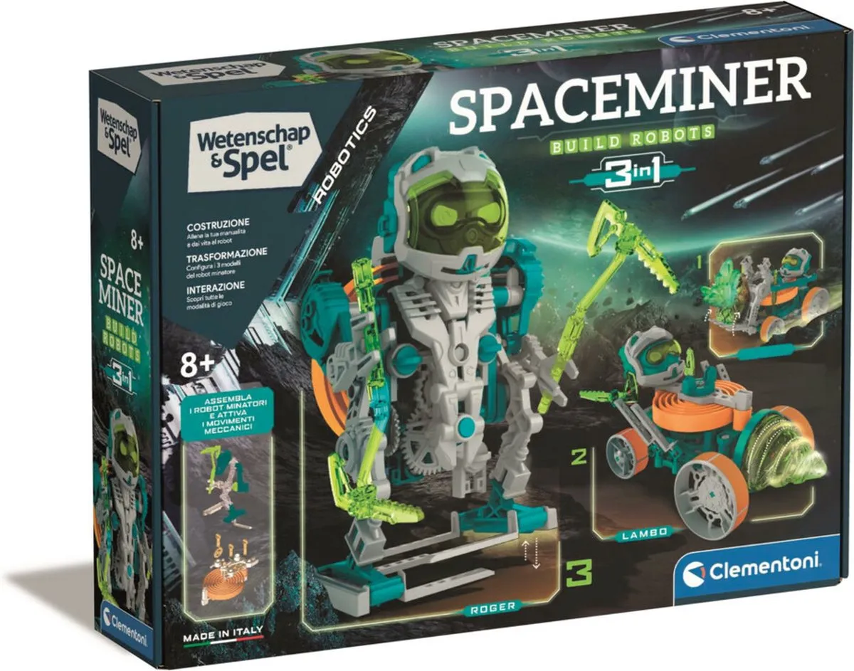 Clementoni Space Miner 3-in-1 Robot Bouwset