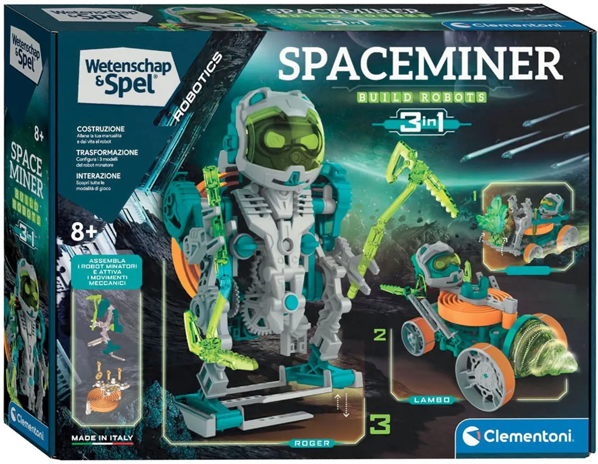 Clementoni Space Miner 3-in-1 Robot Bouwset - Multicolor