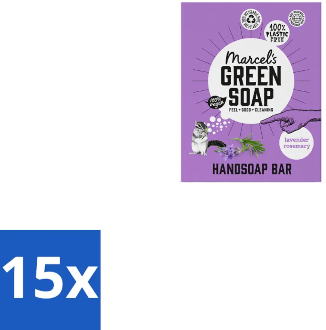 Marcel's Green Soap Handzeep Bar Lavendel & Rozemarijn 90g