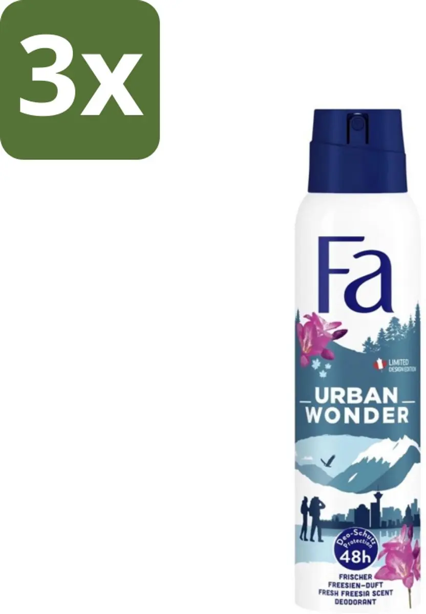 Fa Deodorant Urban Wonder Aardbei 450ml