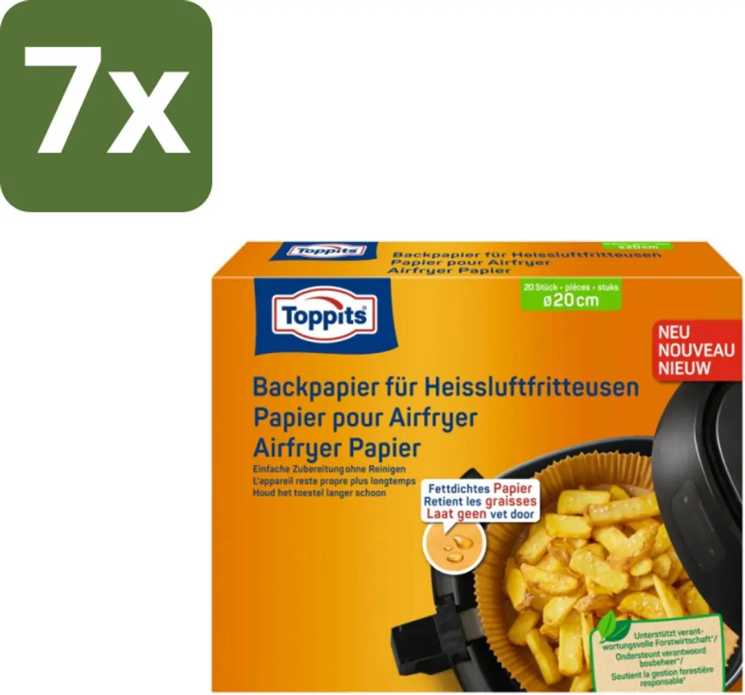 Toppits Airfryer Papier 20cm