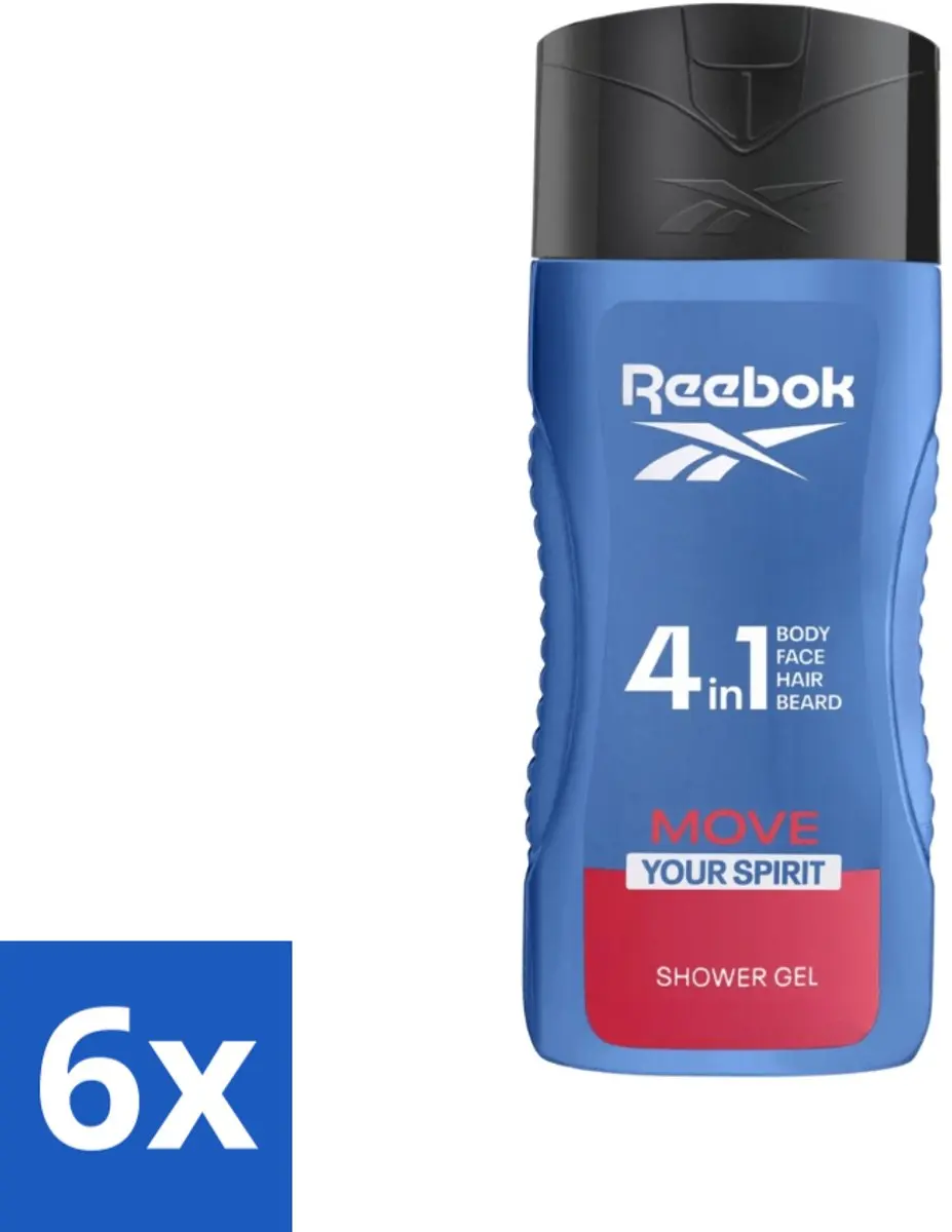 Reebok Move Your Spirit Douchegel 4-in-1 2400ml (6x400ml)