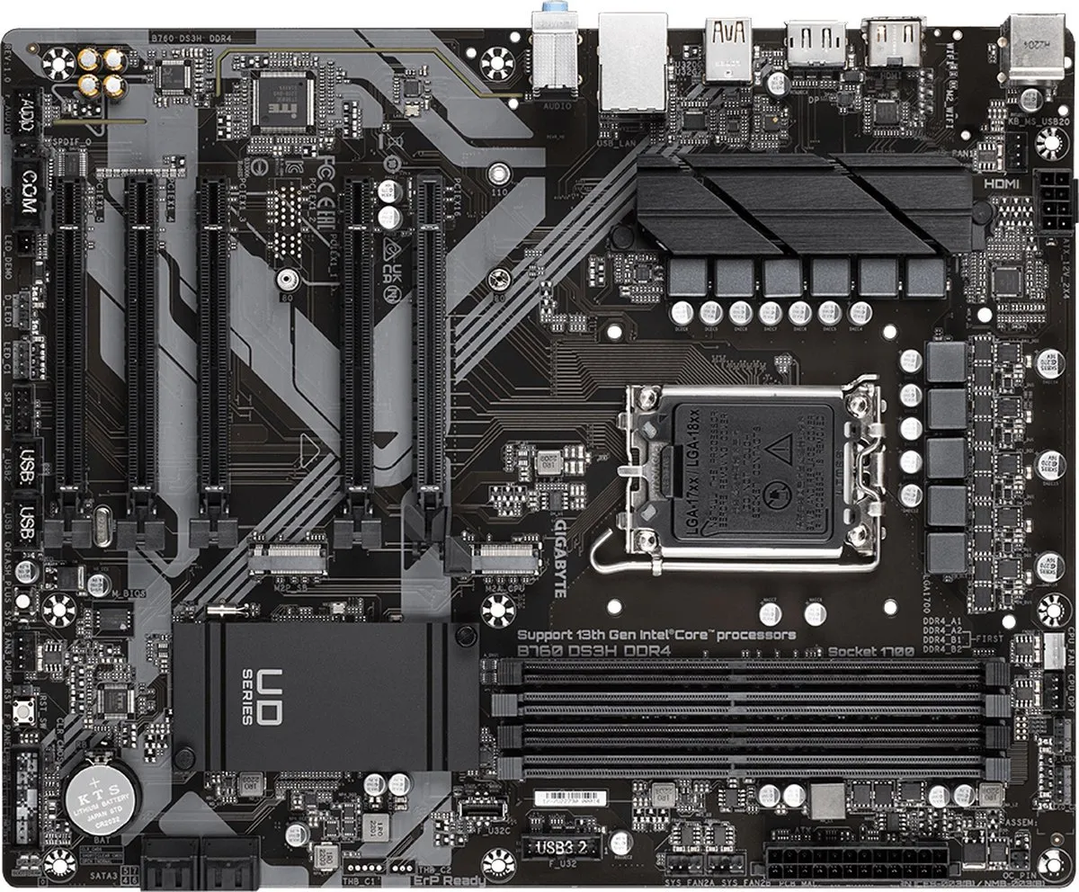 Gigabyte B760 DS3H DDR4 Moederbord