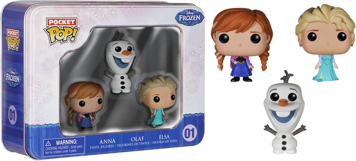 Frozen Pocket Pop Vinyls #01 Box 3-Pack Anna Elsa en Olaf