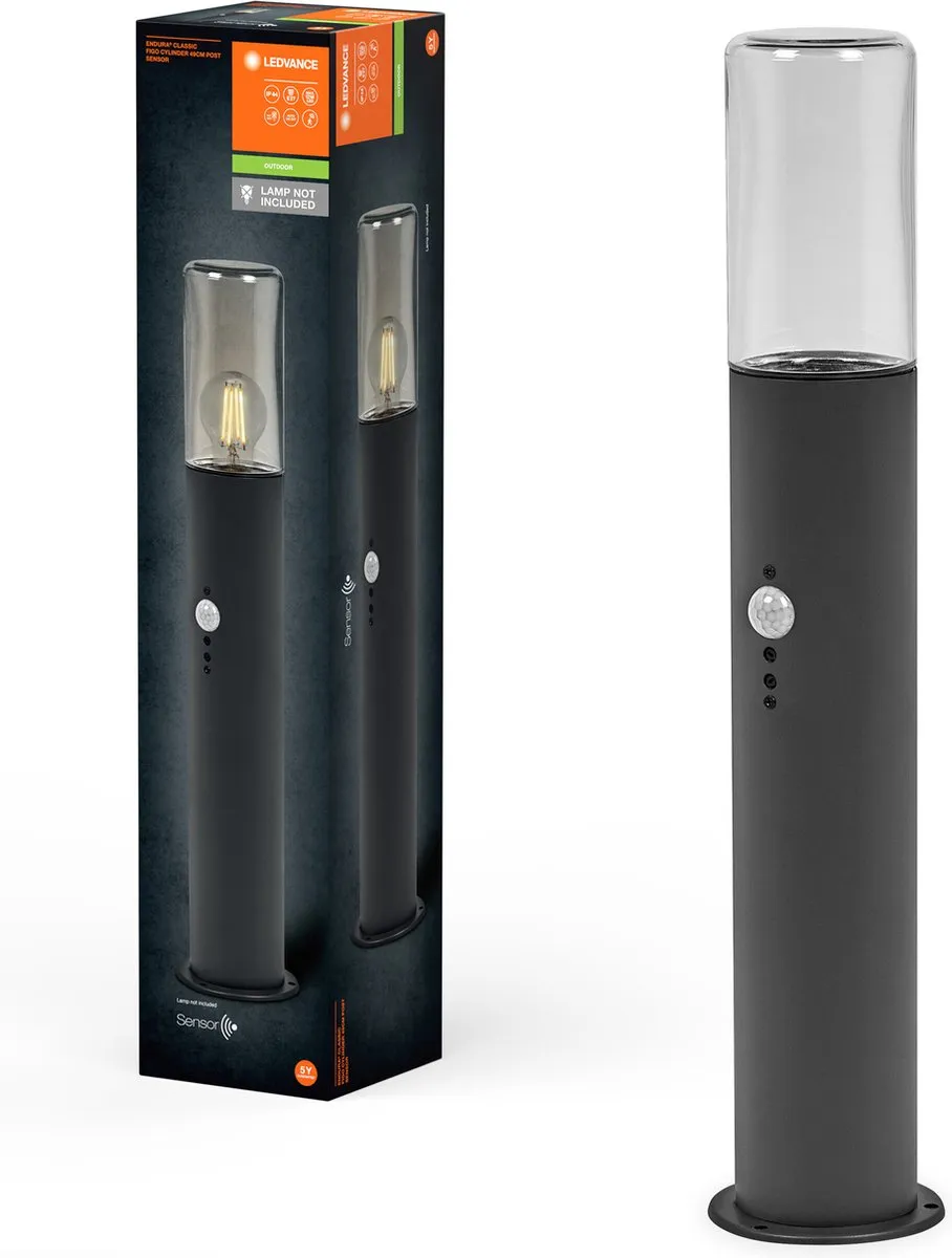 LEDVANCE Endura Classic Figo Cyl Wandlamp 98cm - Grijs - IP44