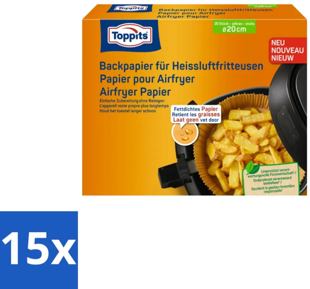 Toppits Airfryer Papier 20cm