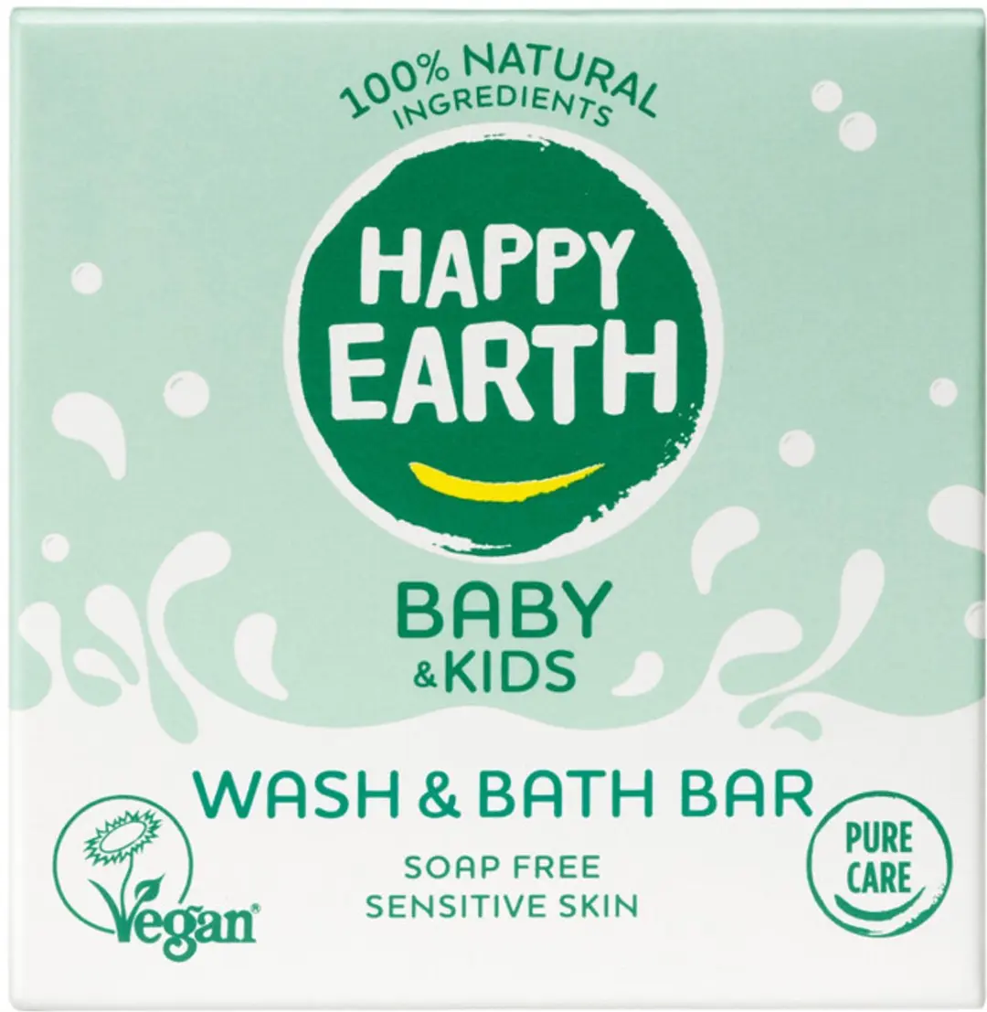 Happy Earth Wash & Bath Bar Baby & Kids 50ml - 25 Stuks