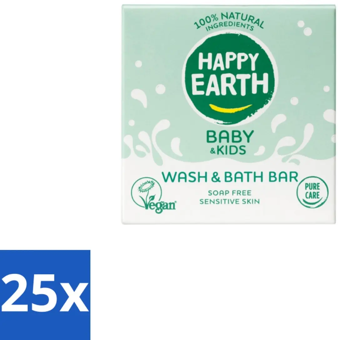 Happy Earth Wash & Bath Bar Baby & Kids 50ml