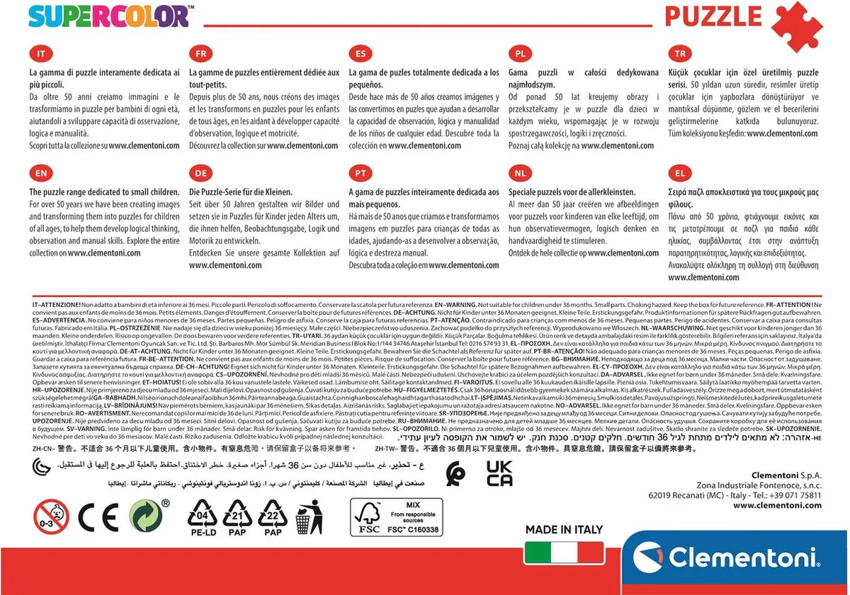 Clementoni Club van Sinterklaas Puzzel 60 Stukjes - Multicolor