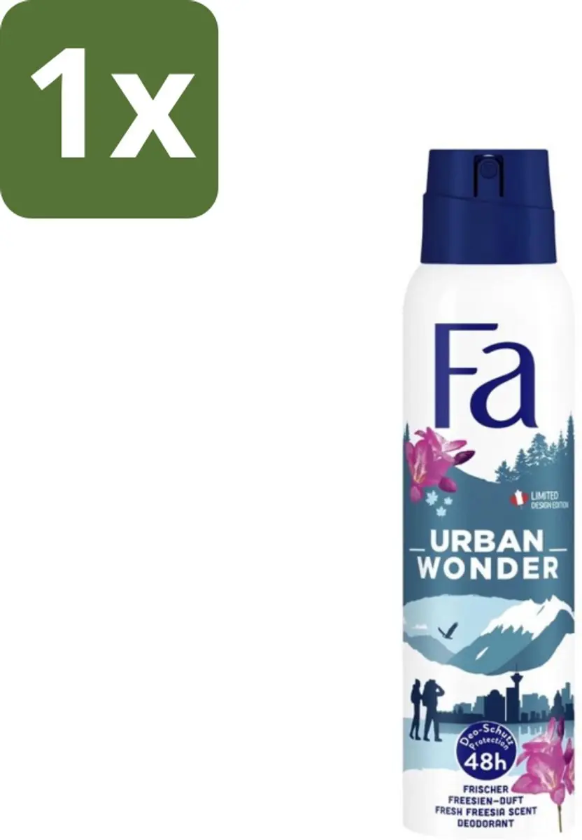 Fa Deodorant Spray Urban Wonder Aardbei 150ml