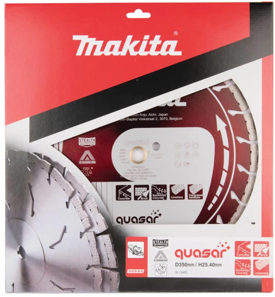 Makita Quasar B-13465 Diamantschijf 350x25,4mm